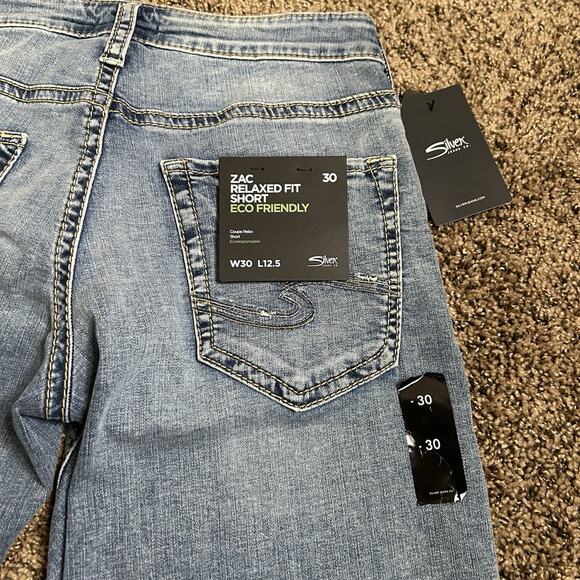 Silver Zac Relaxed Fit Shorts W 30 / L 12.5 - NWT! - Picture 10 of 14